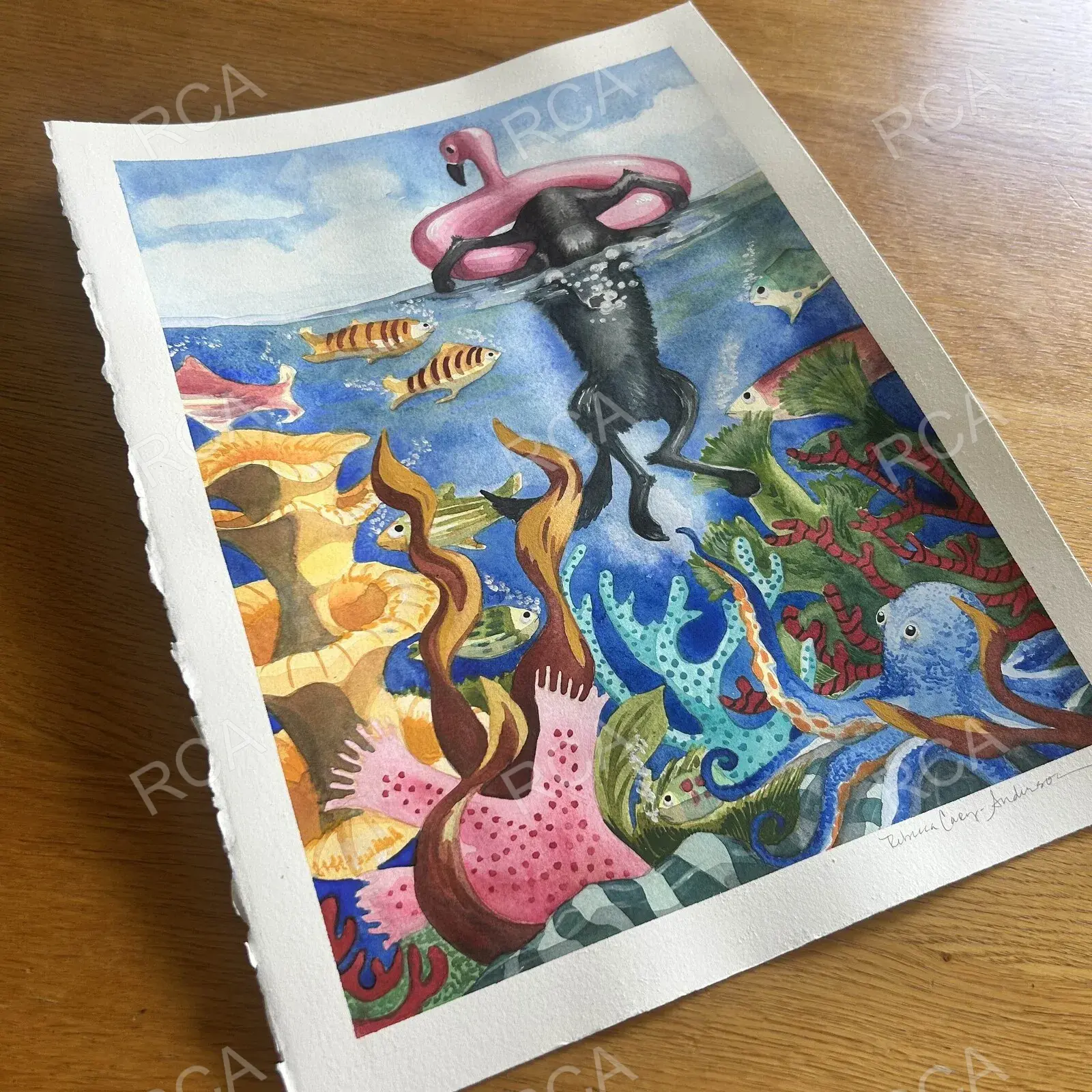 Flamingo Floatie detail 2