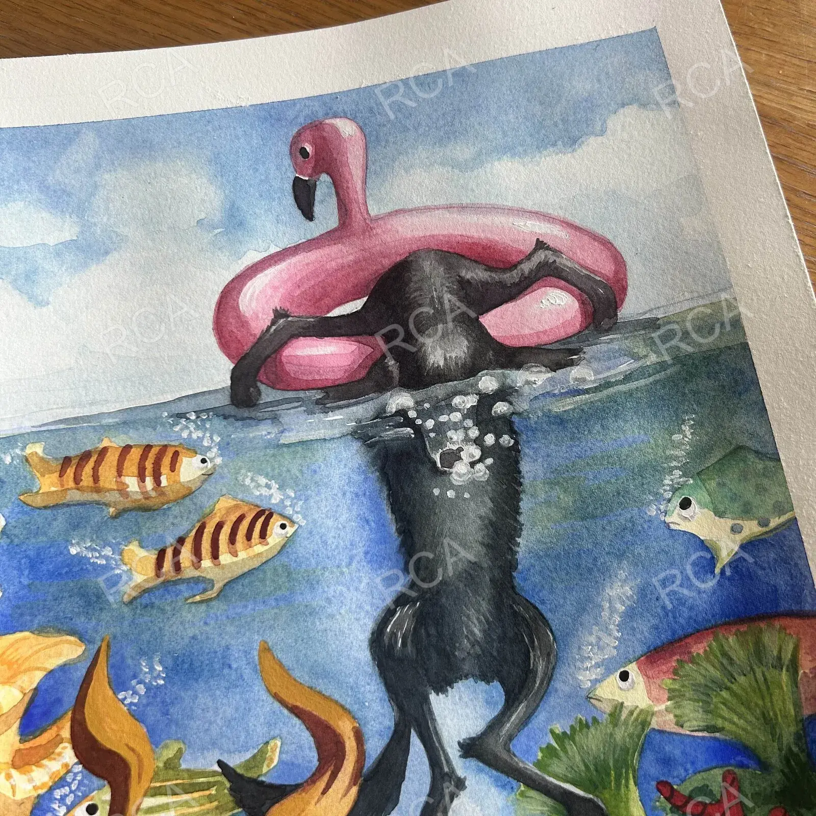 Flamingo Floatie detail 3